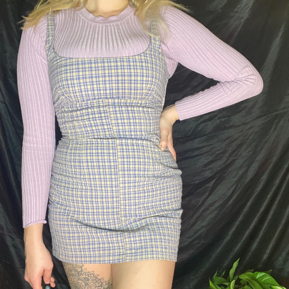 UO plaid mini dress